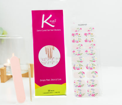 Floral Spring Fiesta DIY Semi-Cured Gel Nail Sticker Kit