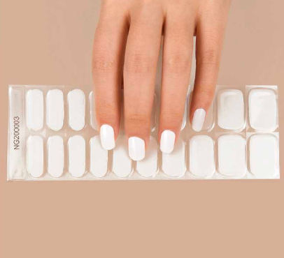 Snowfall White DIY Sem-Cured Gel Nail Sticker Kit