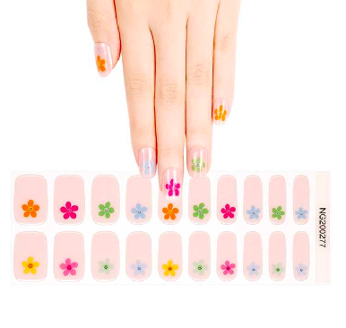 Blossom Fiesta DIY Semi-Cured Gel Nail Sticker Kit