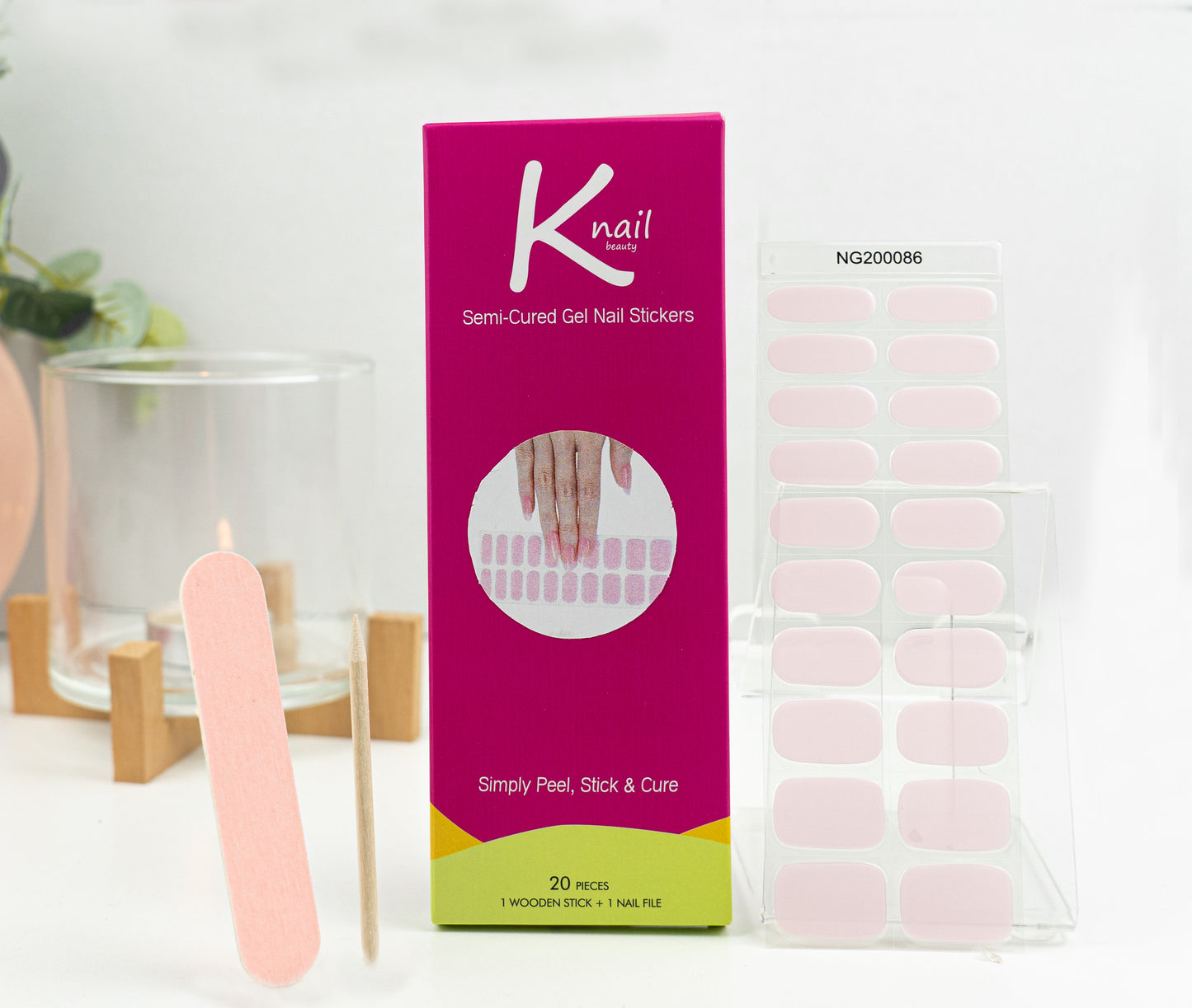 Blushing Glass DIY Semi-Cured Gel Nail Sticker Kit