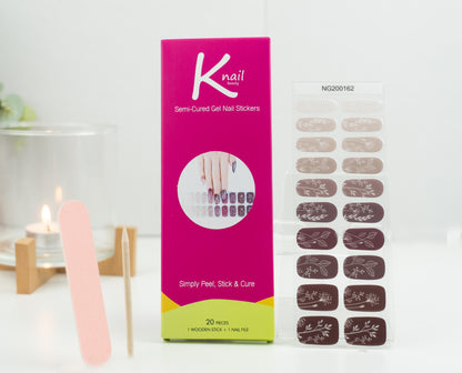 Lunar Blossom DIY Semi-Cured Gel Nail Sticker Kit